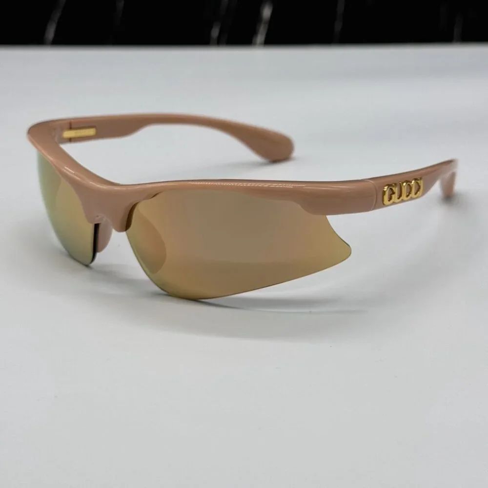 NEW GG1774S 004 GUCCI PINK MIRROR MASK UNISEX GUCCI SUNGLASSES